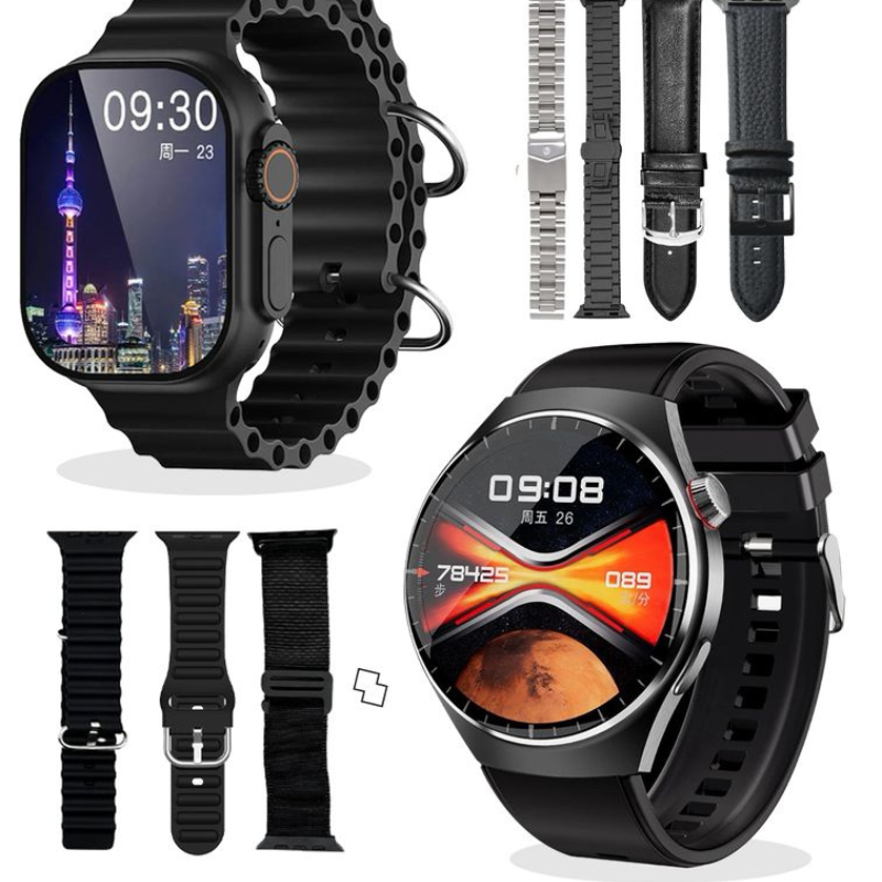 Watch 5 Pro Max – Coffret Premium (2 Montres + 7 Bracelets)